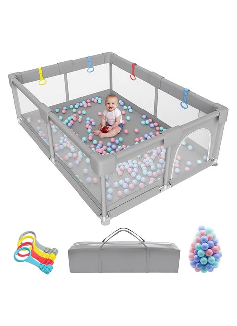 Children's Play Game Fence Indoor Baby Toddler Safety Fence Baby Crawling Playground Baby Playpen With Balls and Handrails