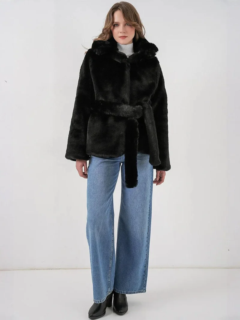 بيغ دارت BDART Belted Faux Fur Coat