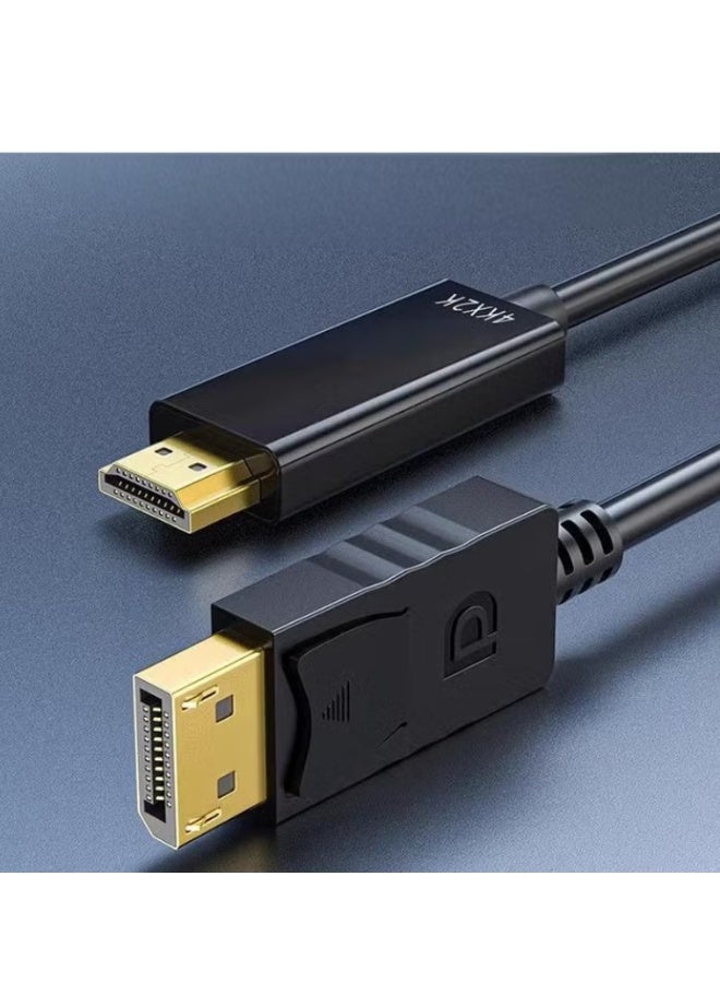 ELTRAZONE DisplayPort to HDMI Cable 1.8M, DP to HDMI 4K Video Cable, 4K@30Hz & 1080P Full HD Support, Audio & Video Sync, Gold-Plated Connectors, Durable PVC Cable for Laptop, Desktop, Monitor, Projector & HDTV - Image 1