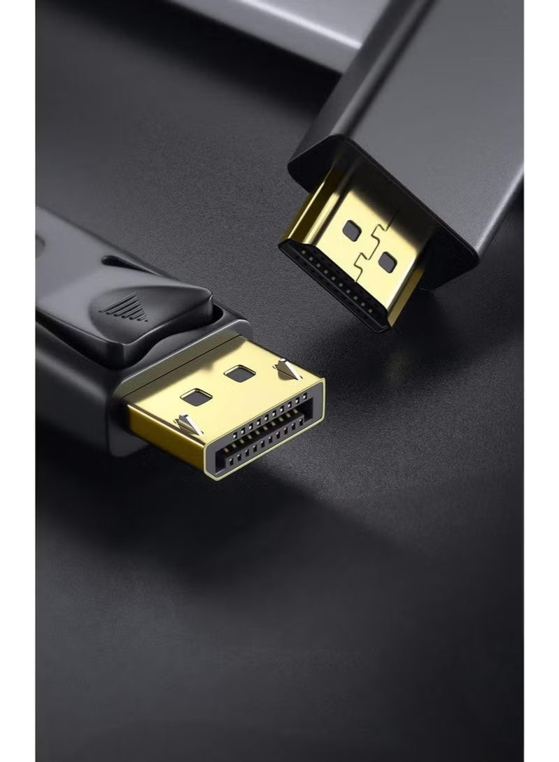 ELTRAZONE DisplayPort to HDMI Cable 1.8M, DP to HDMI 4K Video Cable, 4K@30Hz & 1080P Full HD Support, Audio & Video Sync, Gold-Plated Connectors, Durable PVC Cable for Laptop, Desktop, Monitor, Projector & HDTV - Image 2