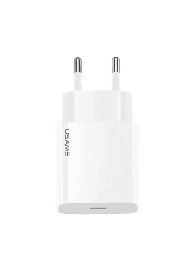 USAMS US-CC118 T34 PD Fast Travel 1C Charger  20W (EU) - Image 1