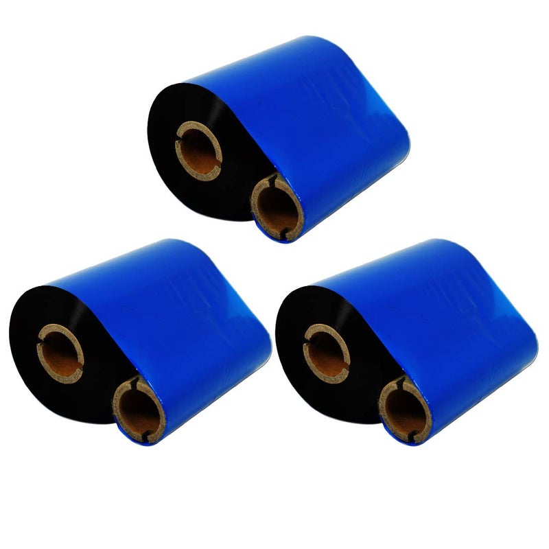 DEFMATE 3 Count Pack 433 x 1476 Thermal Wax Ribbon Enhanced Wax Resin for Zebra Desktop Printer S4M Z4M 105SE 105S 105SL 105SLPlus 160S S500 S600