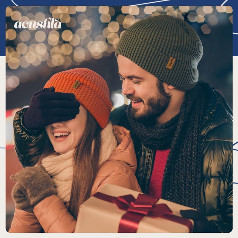 ACUSHLA 100% Merino Wool Cuff Beanie for Men & Women Loose Fit Knitted Winter Hat Unisex Watch Cap Skullie for Cold Weather, M-L Army Green - Image 2
