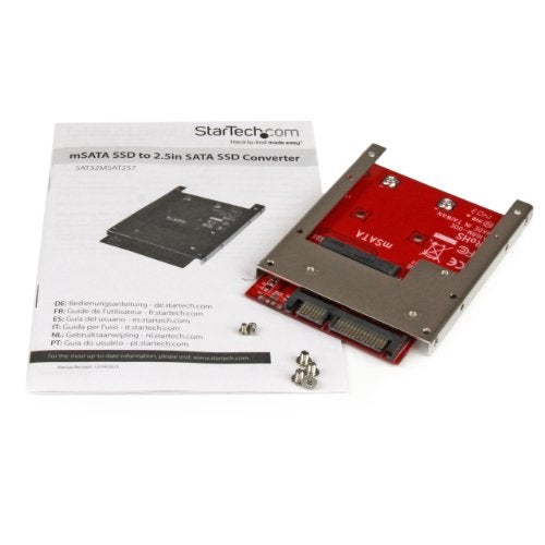 Startech.com StarTechcom mSATA SSD to 25in SATA Adapter Converter mSATA to SATA Adapter for 25in bay with Open Frame Bracket and 7mm Drive Height TAA SAT32MSAT257 - Image 3