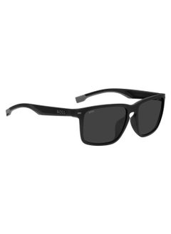 HUGO BOSS نظارة شمسية مستطيلة الشكل مستقطبة للرجال من Boss 1542/F/S رمادية 45 - مقاس العدسة: 45.2 مم - Mtbk رمادي  - Image 2