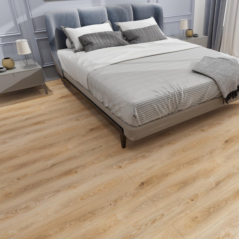 Lareko 54 Sq.Ft,Wood Peel and Stick Floor Tiles,36 Pack Brown Vinyl Flooring (No Adhesive Residue) 36"Ã—6" Waterproof and Non-Slip Laminate Flooring for Renters Bathroom, Living Room (Honeyï¼‰ - Image 5