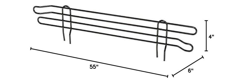 Nexel Wire Shelf Ledge, 54"W x 4"H, Chrome - Image 2