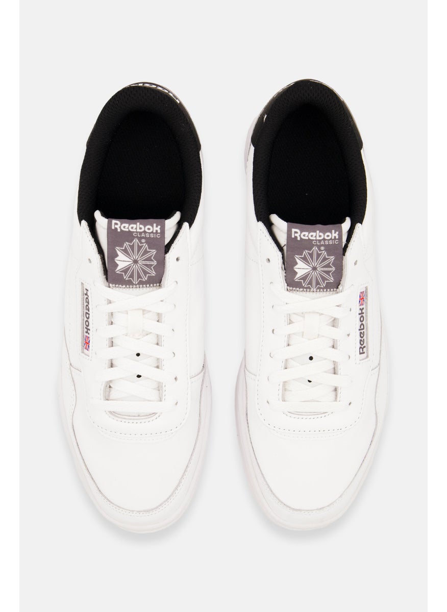 Reebok Men Court Peak Lace Up Tennis Shoes, White/Black  - Image 3