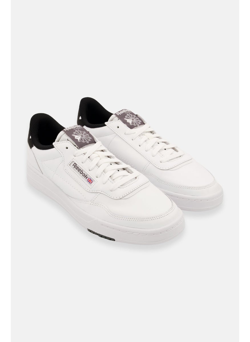 Reebok Men Court Peak Lace Up Tennis Shoes, White/Black  - Image 1