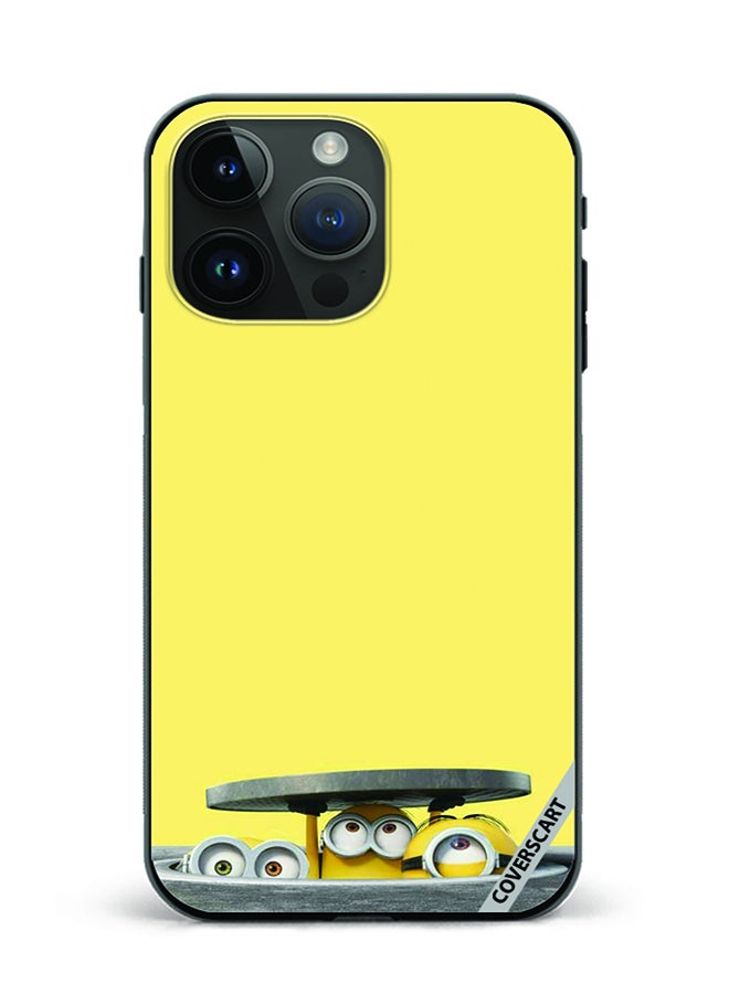 COVERSCART Protective Case Cover For Apple iPhone 15 Pro Max Cartoon Design Yellow - Image 1