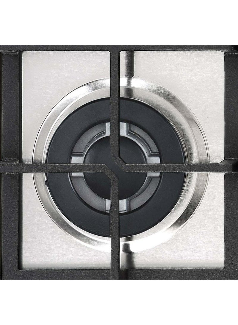 CM Delux 60 gas hob,Stainless steel cooker with black panel 4 gas bueners, auto ignition cas iron pan support - Image 2