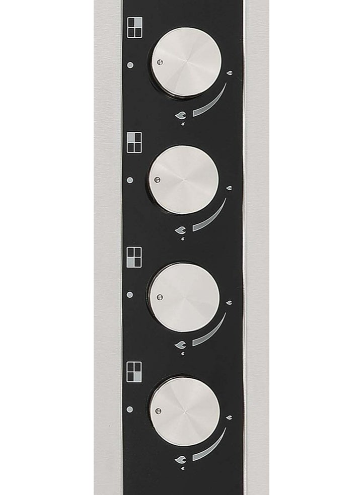 CM Delux 60 gas hob,Stainless steel cooker with black panel 4 gas bueners, auto ignition cas iron pan support - Image 3