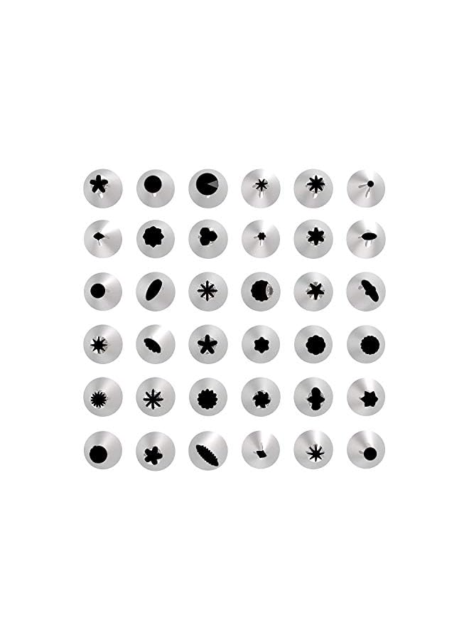 PROMASS طقم أدوات تزيين الكعك، كيس المعجنات السيليكون القابل لإعادة الاستخدام مع 62 قمع لتزيين الكعك، أسود، ARTC-Wh062، تزيين الكعك - Image 2