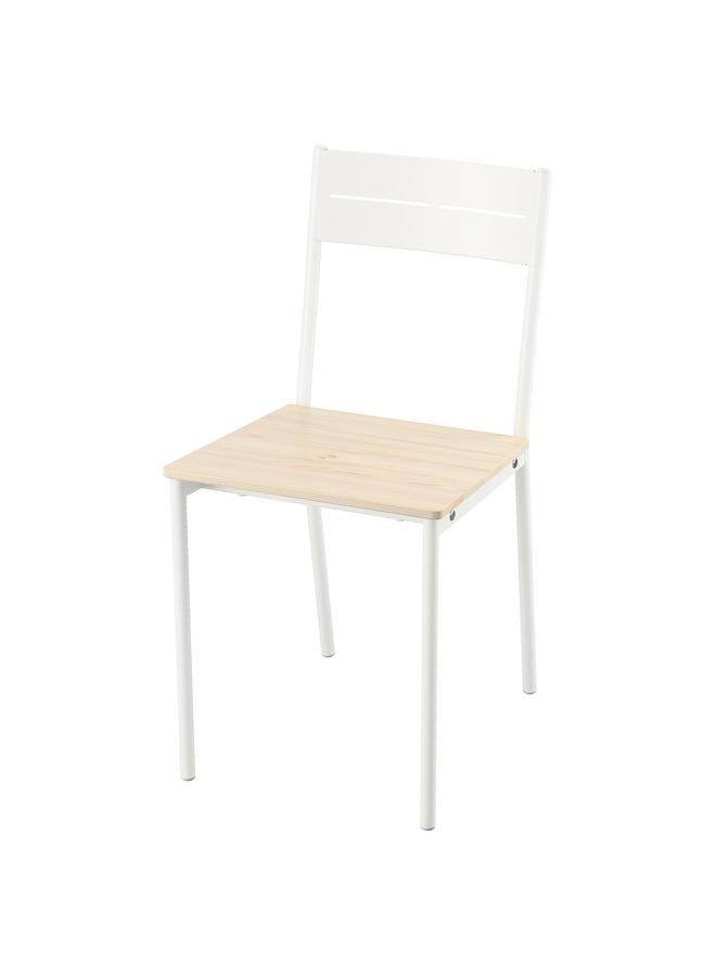Zaboon Chair, White/Pine - Image 1