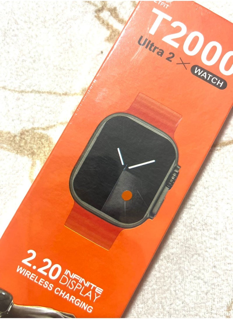 ماركة غير محددة - ساعة ذكية T2000 ULTRA 2 شاشة 2.20 بوصة شاشة لا نهائية - Image 1