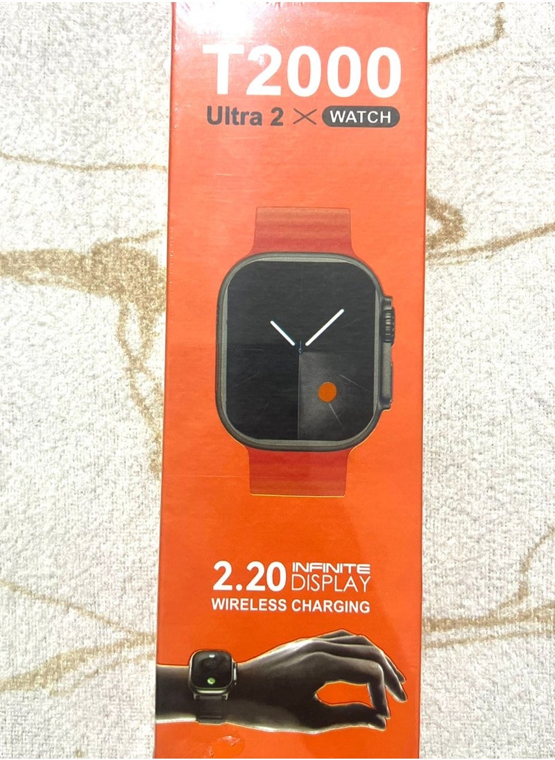 ماركة غير محددة - ساعة ذكية T2000 ULTRA 2 شاشة 2.20 بوصة شاشة لا نهائية - Image 1