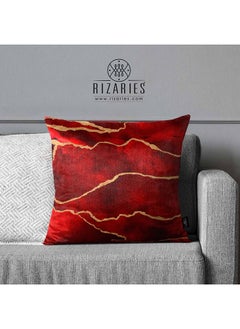 SuperSoft Maroon Gold Pattern Abstract Throw Pillow