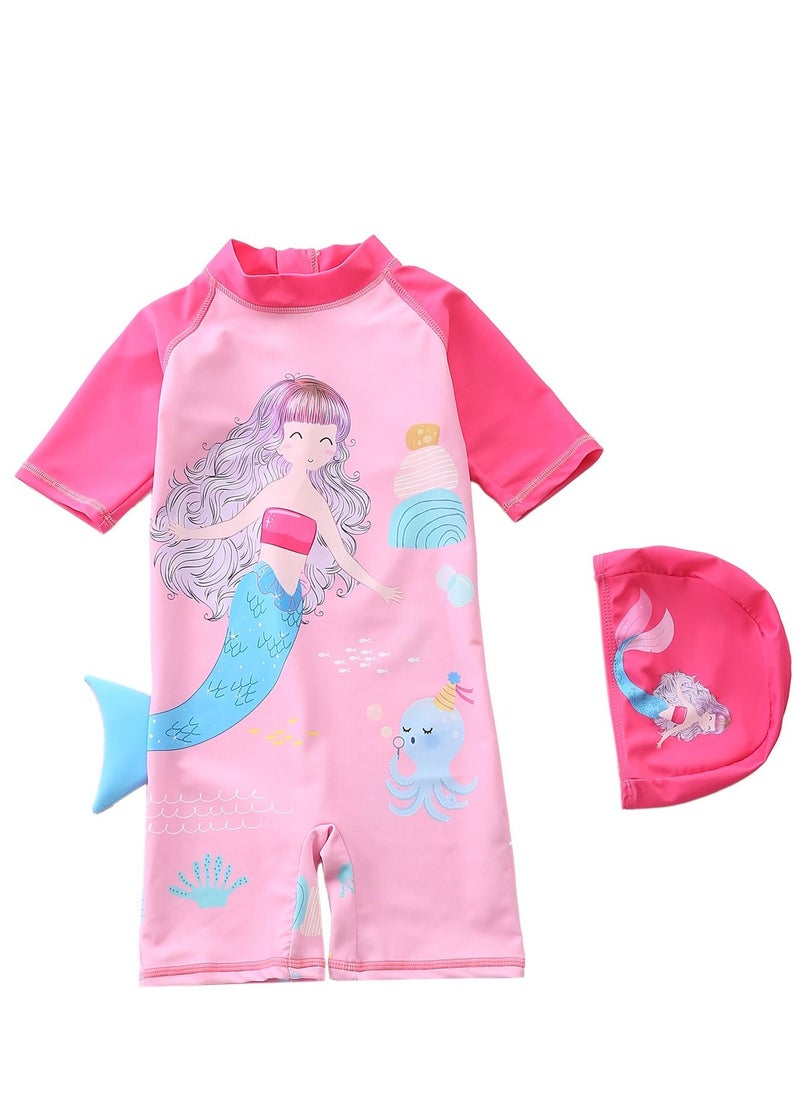 Y&D 2 piece children's swimsuit girl baby one piece surfing suit baby swimming pool girl swimsuit 70-80 cm  - Image 1