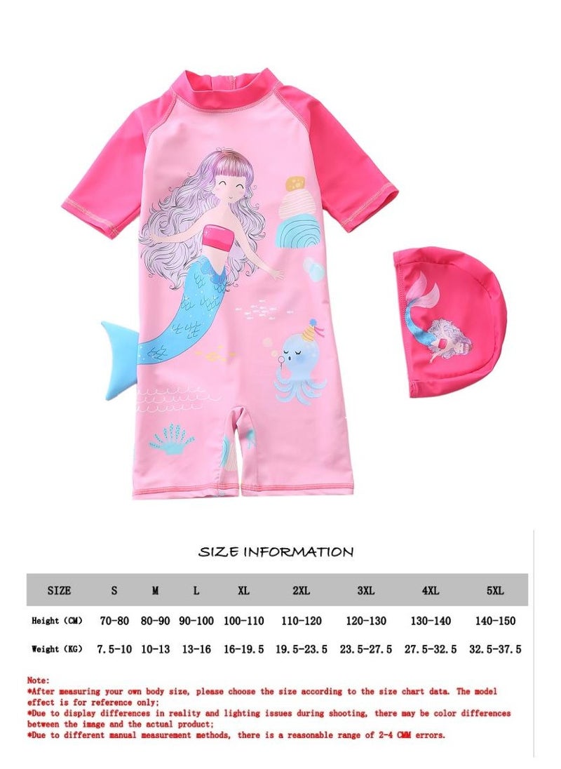 Y&D 2 piece children's swimsuit girl baby one piece surfing suit baby swimming pool girl swimsuit 70-80 cm  - Image 3