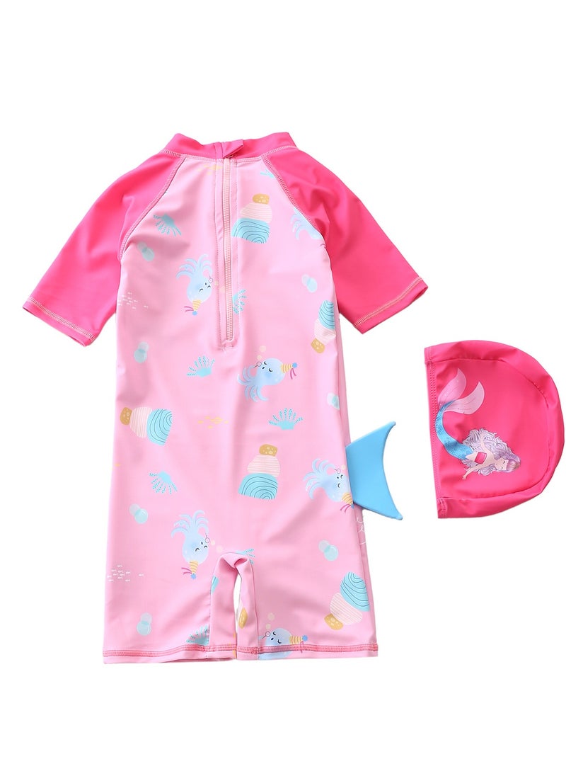 Y&D 2 piece children's swimsuit girl baby one piece surfing suit baby swimming pool girl swimsuit 70-80 cm  - Image 2