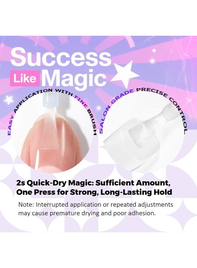 Glamonade Super Strong Nail Glue: Glue for Press Ons & Acrylic Nails & Fake Nail Tips - 10ml Professional Easy Long-Lasting Mess-Free Application Adhesive - Image 5