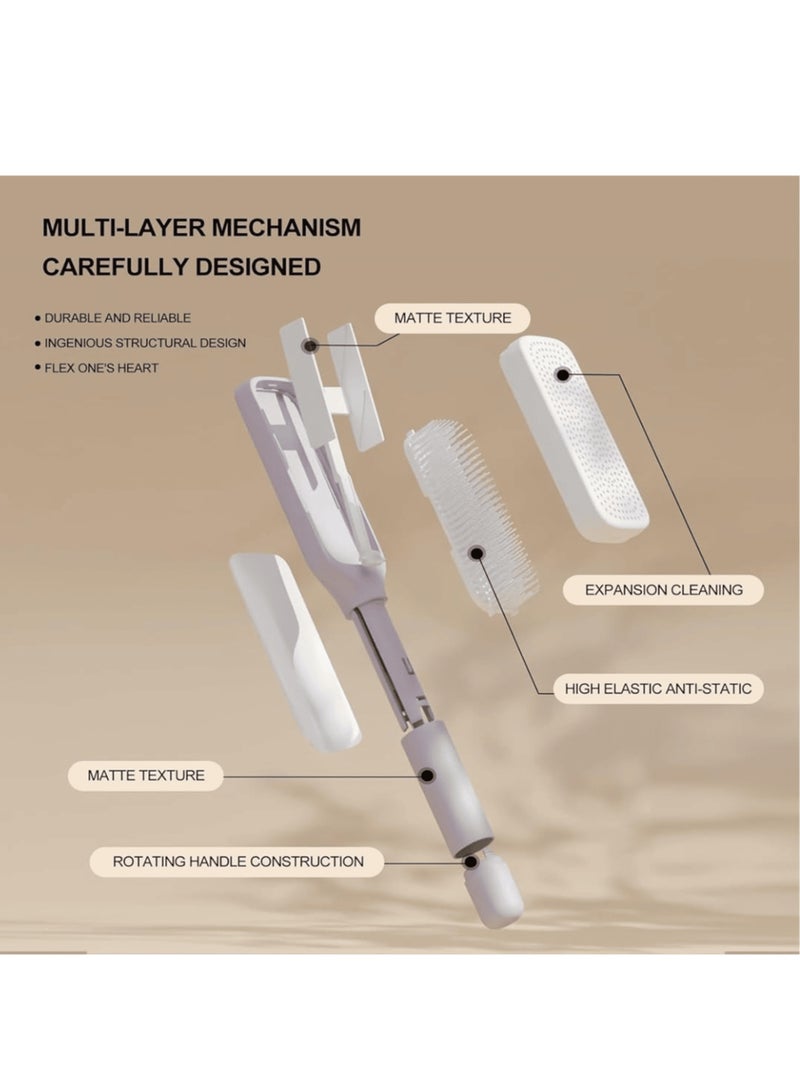 Self-Cleaning Hair Brush Comb – Detangling Comb & Scalp Massage Brush, Easy Hair Removal Detangler for Women, Men, Kids, Long, Curly & Straight Hair - Image 4