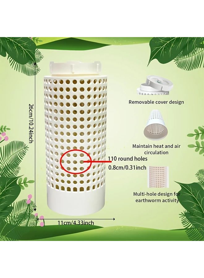 1 قطعة صندوق سماد الديدان من PVC أنبوب سماد مقاوم للرائحة للعناية بحديقة العشب - Image 3