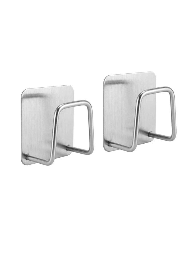 EBOFAB Stainless Steel Adhesive Sponge Holder for Kitchen Sink | Waterproof Caddy Organizer | Rustproof Sponge Rack for Scrubber & Brush | Kitchen Accessories (Pack of 2) - Image 1