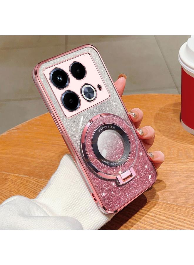 اس-توب جراب لهاتف Infinix Note 40، جراب دائري من مادة TPU بحامل لامع متدرج مطلي - Image 1