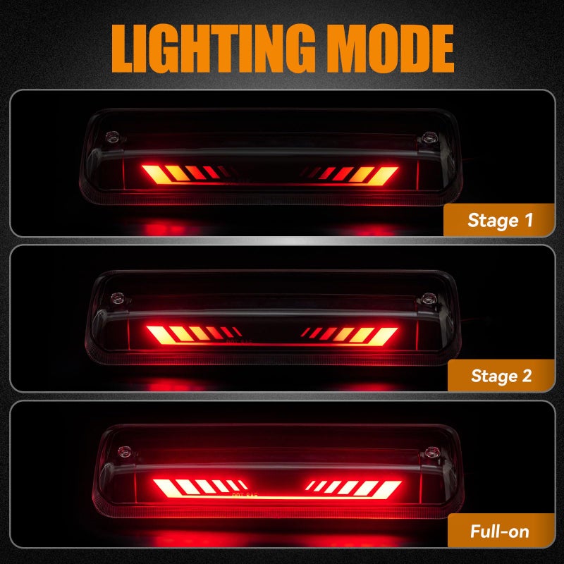 Cxdar Third 3rd Brake Light LED for 2004-2008 Ford F150, High Mount Rear Brake Lights Assembly for 04-08 F-150, Waterproof Center Cab Cargo Lamp Stop Light - Image 2