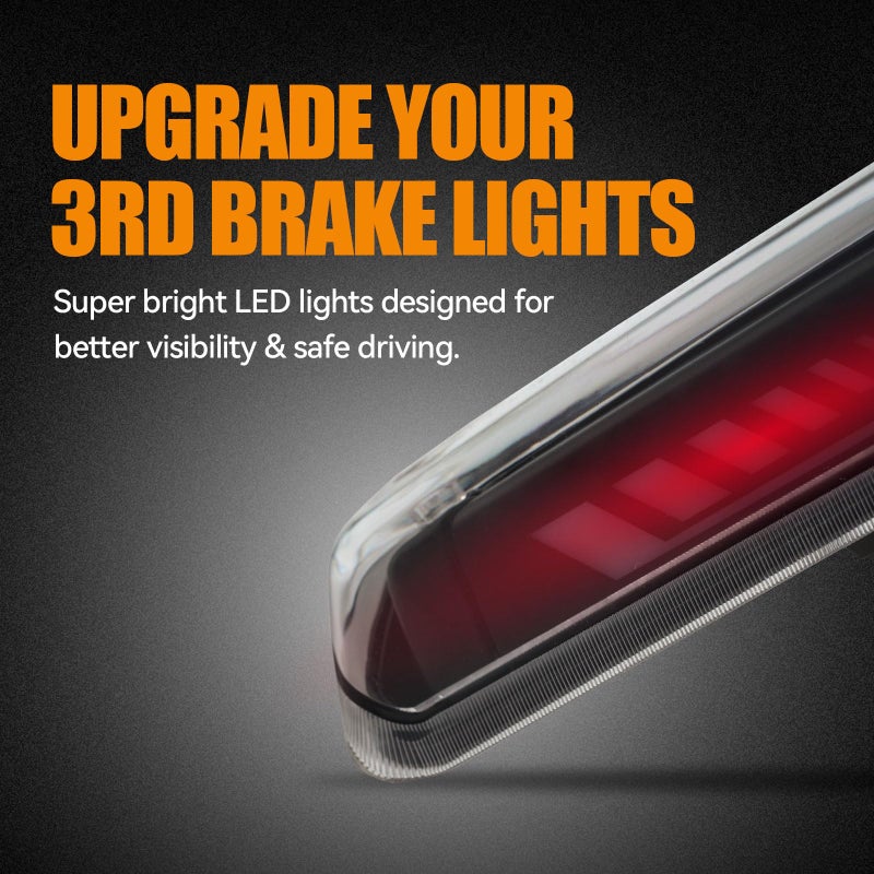 Cxdar Third 3rd Brake Light LED for 2004-2008 Ford F150, High Mount Rear Brake Lights Assembly for 04-08 F-150, Waterproof Center Cab Cargo Lamp Stop Light - Image 3