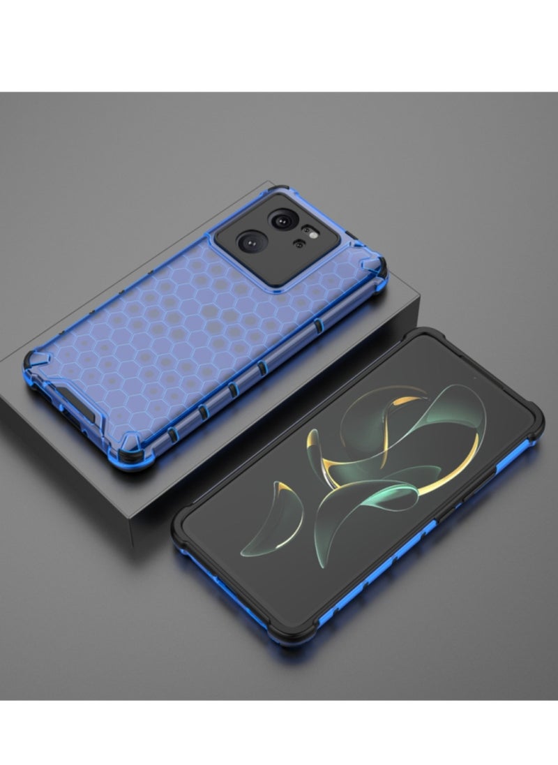 Case for Redmi K60 Ultra Shockproof Honeycomb Phone Cover Blue  - Image 3