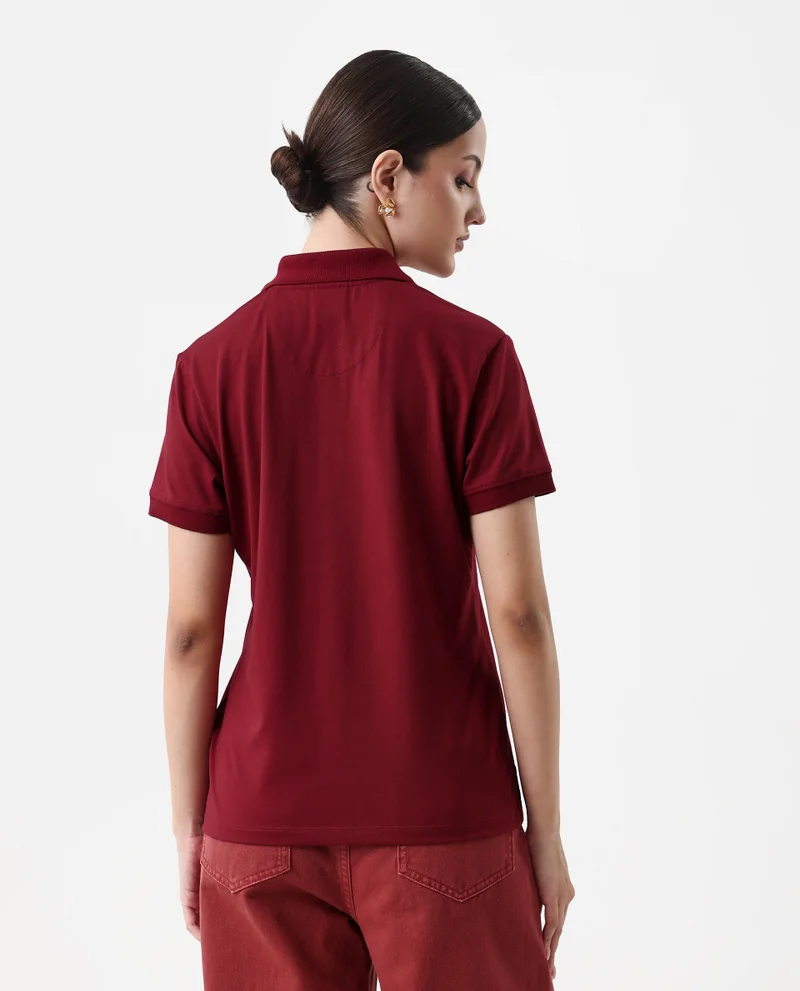 Rareism Women's Short Sleeve Plain Polo