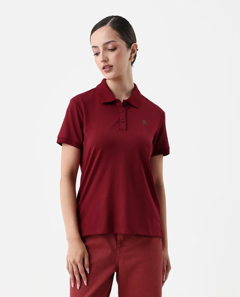 Rareism Women's Short Sleeve Plain Polo