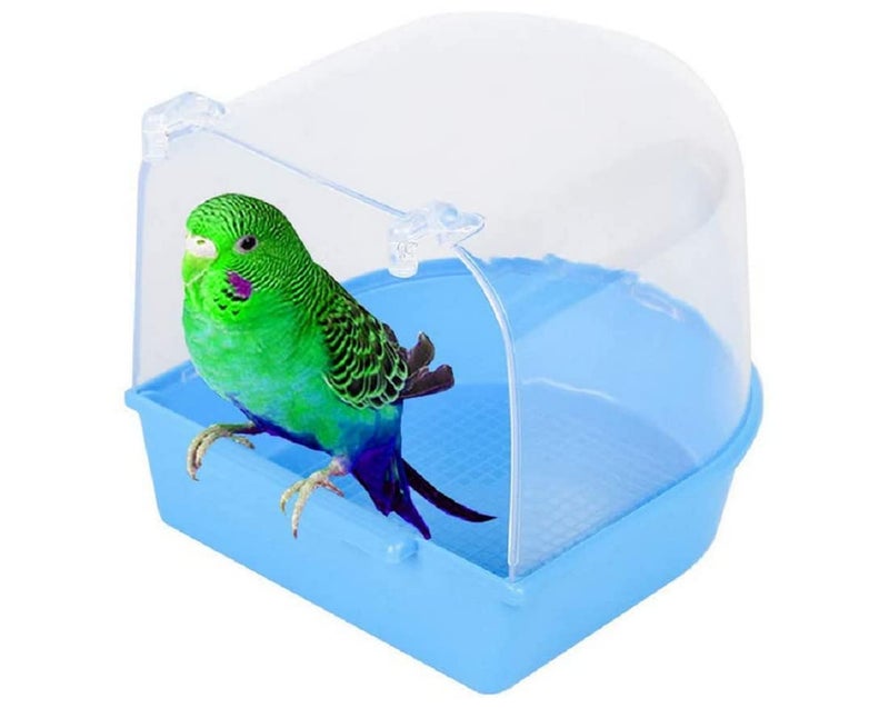 VAYINATO ® Plastic Birds Bath Tub for Birds Cage Small Birds Bathing Box (Random Color) by Petzlifeworld - Image 1