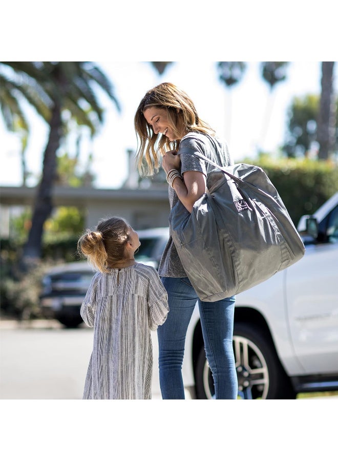 جي إل تشيلدريس DELUXE Booster Go-Go Travel Bag for Backless Booster Seats, Infant Seats  Micro-Folding Strollers, Grey - Image 5