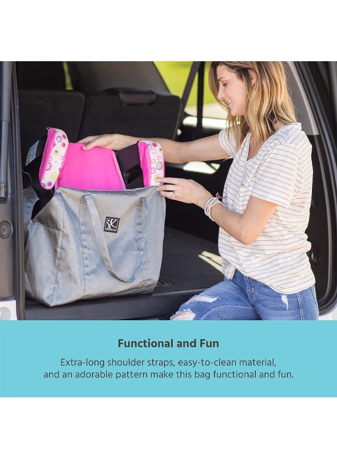 جي إل تشيلدريس DELUXE Booster Go-Go Travel Bag for Backless Booster Seats, Infant Seats  Micro-Folding Strollers, Grey - Image 4