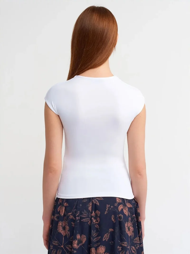 ديلفين Dilvin Women's Slim Fit Crew Neck T-Shirt