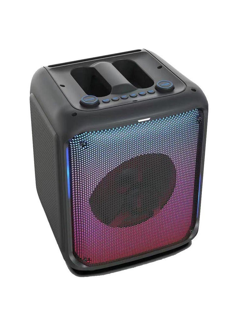 RX-8183C Portable Bluetooth Speaker – 8 Inch Small Subwoofer, Mini Wireless Speaker with Microphone, Waterproof, LED Lights, Adapter Included, Loud Sound for Home/Outdoor Use, Ideal for Kids and Adults - Image 4