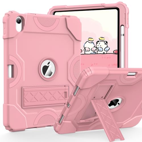 Cantis Case for iPad 11-inch (A16) 2025/ iPad 10th Generation 2022 (10.9 inch), Shockproof iPad Cover 10th Generation with Pencil Holder & Kickstand, Rose Gold - Image 1