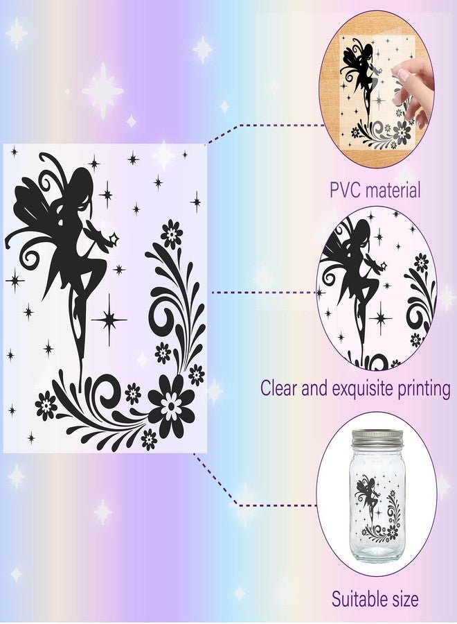 مجموعة كريتكابين من 12 قطعة من زينة برطمانات ماسون على شكل ملاك وفوانيس، مصنوعة بتقنية القطع بالليزر، من مادة PVC، لتزيين سجلات القصاصات، والجدران الزجاجية المصنفرة، والنوافذ، والسيارات، والأعمال اليدوية، وعيد الميلاد، باللون الأسود، مقاس 3.9 × 3.5 بوصة (بدون ملصق). - Image 3