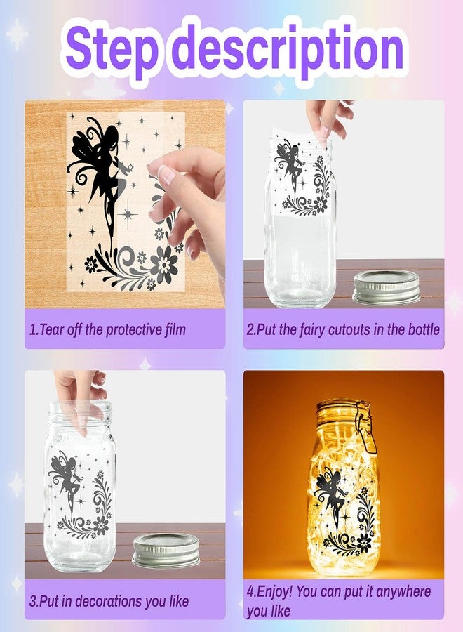 مجموعة كريتكابين من 12 قطعة من زينة برطمانات ماسون على شكل ملاك وفوانيس، مصنوعة بتقنية القطع بالليزر، من مادة PVC، لتزيين سجلات القصاصات، والجدران الزجاجية المصنفرة، والنوافذ، والسيارات، والأعمال اليدوية، وعيد الميلاد، باللون الأسود، مقاس 3.9 × 3.5 بوصة (بدون ملصق). - Image 4