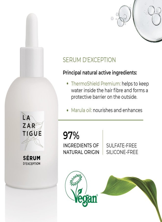 Lazartigue Thermo-Protective Serum D'Exception, Heat Protection Hair Serum, Shields, Hydrates, Seals Split Ends & Tames Tangles, Vegan, Sulfate & Silicone Free, 1.7 Fl Oz - Image 4