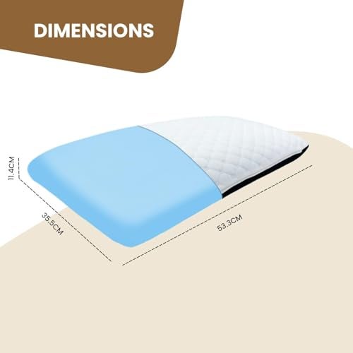 Sleepsia Orthopedic Cooling Gel Memory Foam Pillow | 1 Year Warranty | Cervical Pillows for Spondylitis Neck and Shoulder Pain Relief Support Bed Sleeping (Standard, Black/White) - Image 3