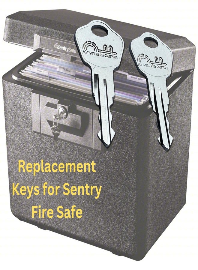 KEYSALACARTE Pair of Replacement Keys for Sentry Safe Lock Boxes, Fire Chests, Fire Files, & Fire/Water Files - Cut to Code 3F2 - Image 3