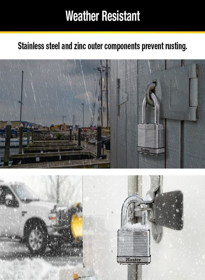 Master Lock M15XTLF Magnum Heavy Duty Outdoor Padlock with Key, 2 Pack Keyed-Alike - Image 4