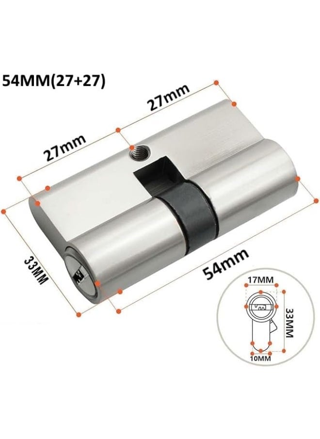 Biella Brass Cylinder Lock Barrel Profile Lock With 3 Keys Lock Anti-Rust Suitable For Wooden Doors Aluminum Doors Lock Cylinder 54Mm  - Image 2