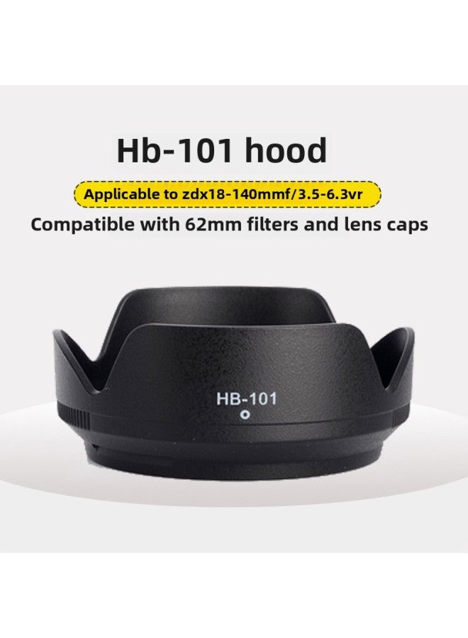 Suitable For Lens Hood HB-101 Suitable For Nikon Z DX 18-140 F3.5-6.3 VR Lens Sunshade-Color:Hood Filter UV Lens Cover (three-piece) - Image 2