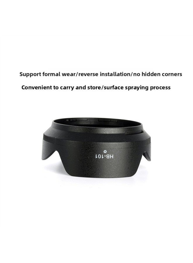 Suitable For Lens Hood HB-101 Suitable For Nikon Z DX 18-140 F3.5-6.3 VR Lens Sunshade-Color:Hood Filter UV Lens Cover (three-piece) - Image 3