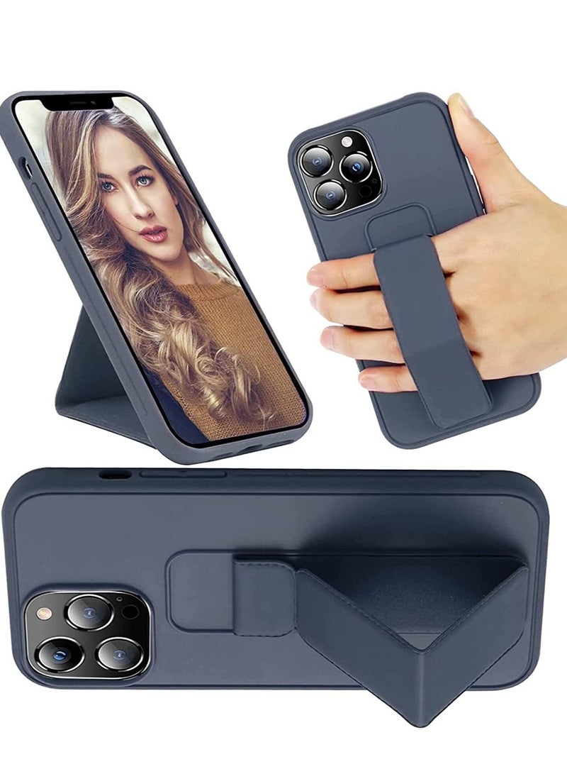 Case for iPhone 14 Pro Max, Back Stand Case with Magnet Holder Hand Grip Magnetic Car Mount Anti Scratch Shockproof Cover Case for iPhone 14 Pro Max (iPhone 14 Pro Max, Navy Blue) - Image 1
